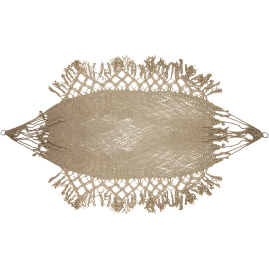 Northlight Macrame Hammock with Patterned Tassels - 78" x 31" - Brown